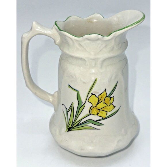 Vintage James Kent Spring Star Floral Hand Painted Small Pitcher/Vase Summer 5” - Picture 5 of 13